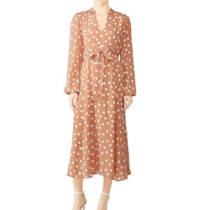 By Timo Polka Dot Dress Delicate Wrap Dress Medium